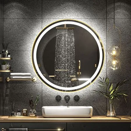 Espelhos LED Smart Touch com estrutura em liga de alumínio